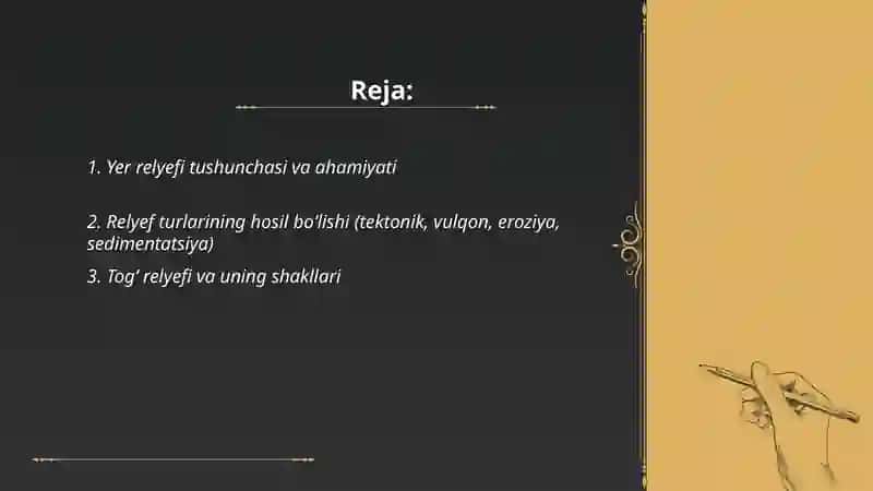 Yer relyefi va uni xaritlash 2