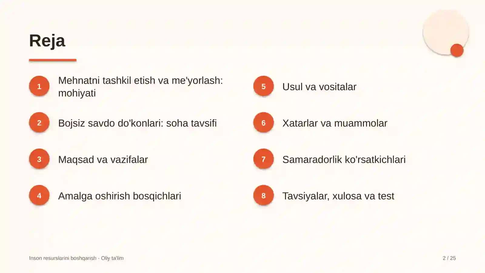 bojsiz savdo do'konlarida mehnatni tashkil etish va me'yorlash 2847 2