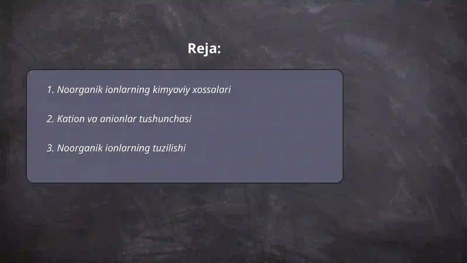 Noorganik ionlar va ularning funksiyalari 2