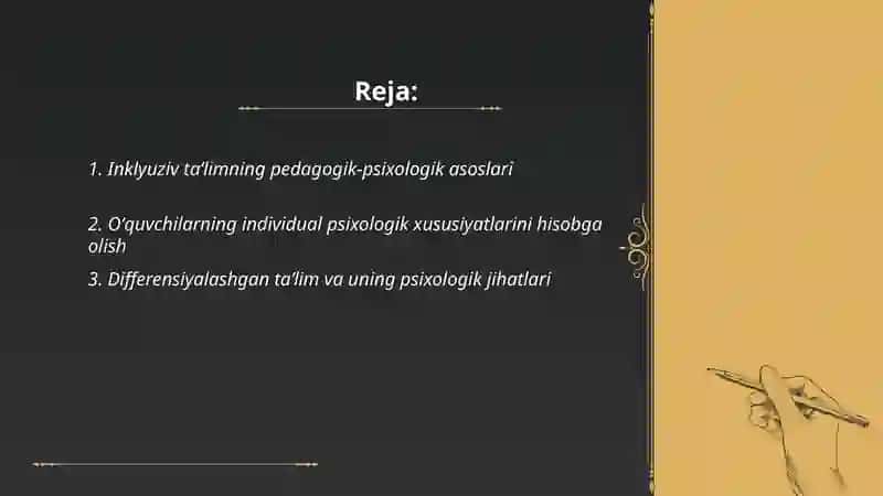 Talim muassasalarida inklyuziv taʼlimning pedagogik psixologik xususiyatlari 2