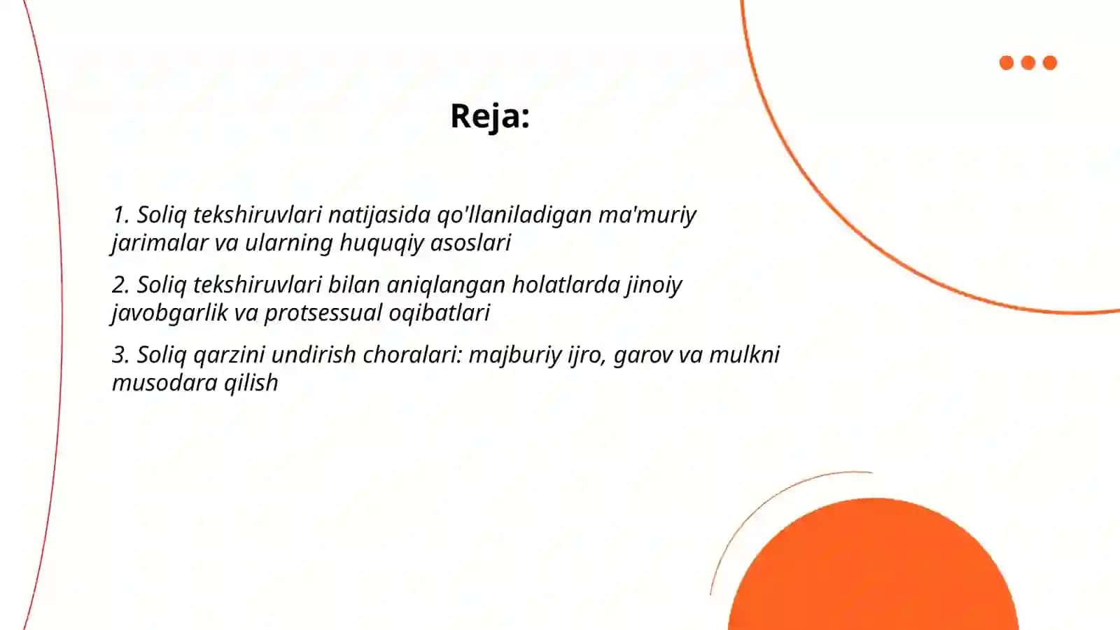 Soliq tekshiruvlarining va soliq nazorati boshqa choralarining huquqiy oqibatlari 2