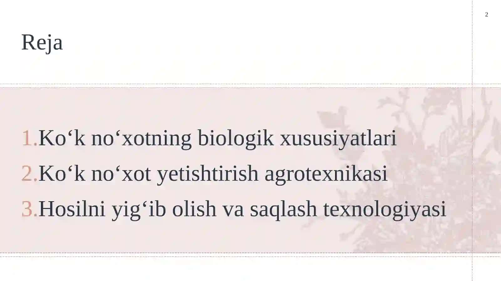Ko'k noxot biologiyasi va yetishtirish texnologiyasi 2