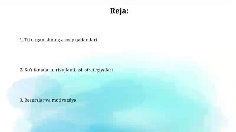 Ingliztili so'zlashishni o'rgatish usullari 2