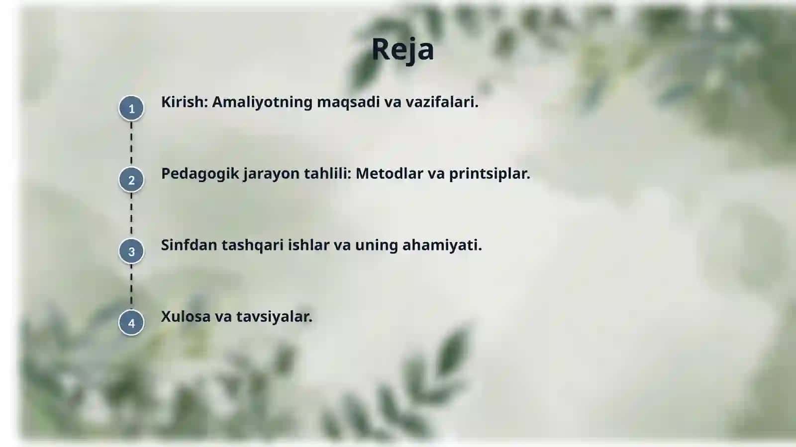 Pedagogik amaliyot 2