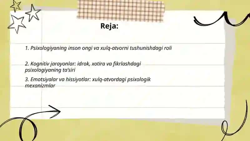 Inson ongi va xulq atvorida psihologiyaning oʻrni 2