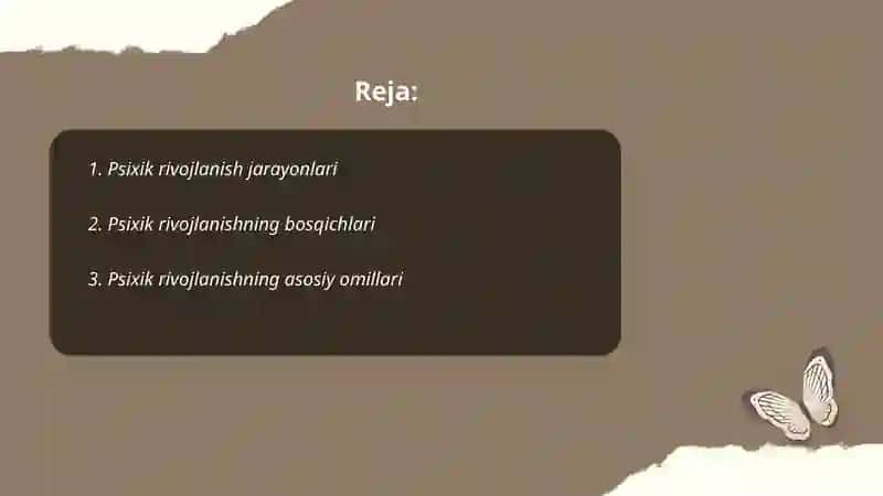 Psixik rivojlanishning asosiy qonuniyatlari 2