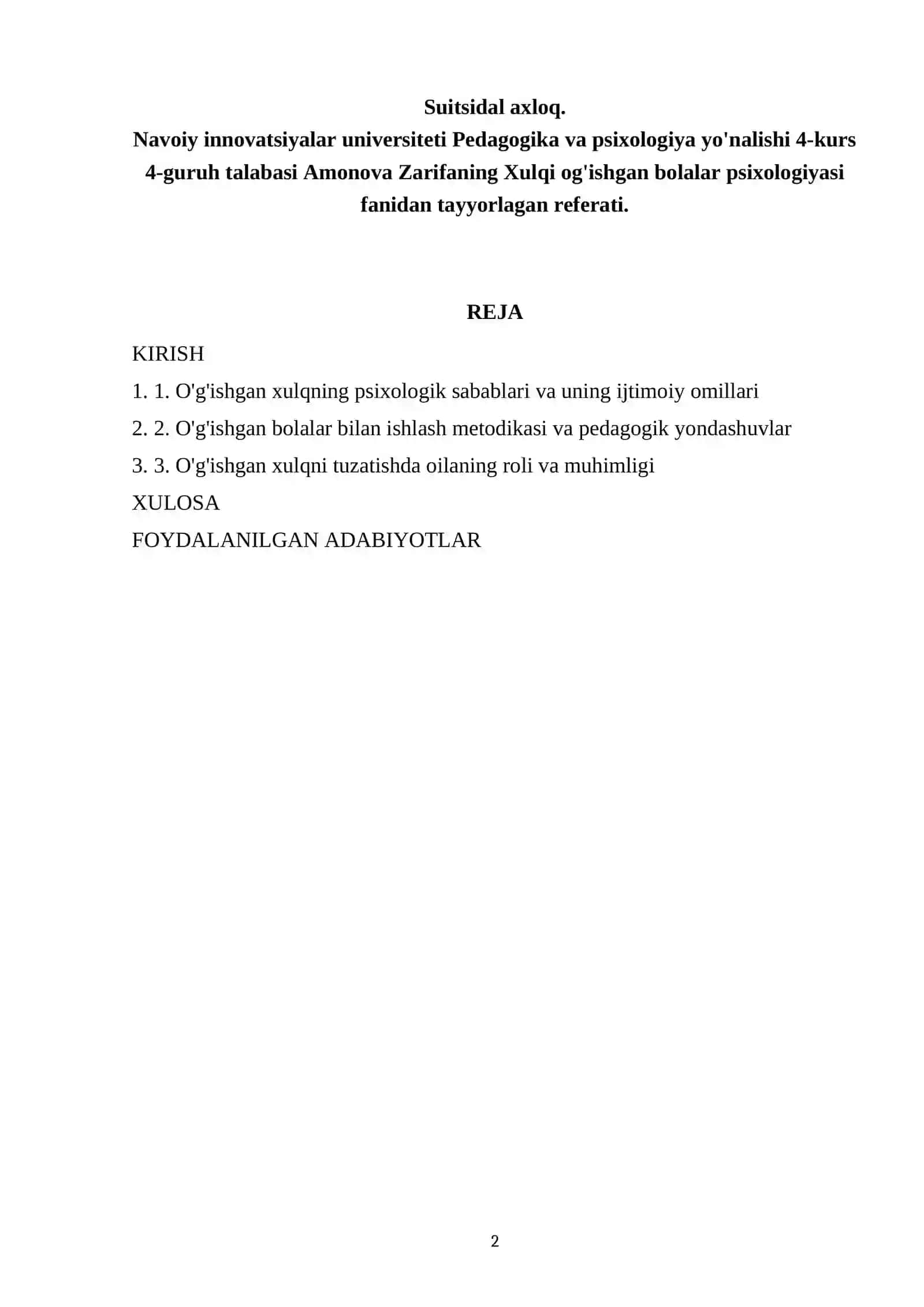 Suitsidal axloq 2