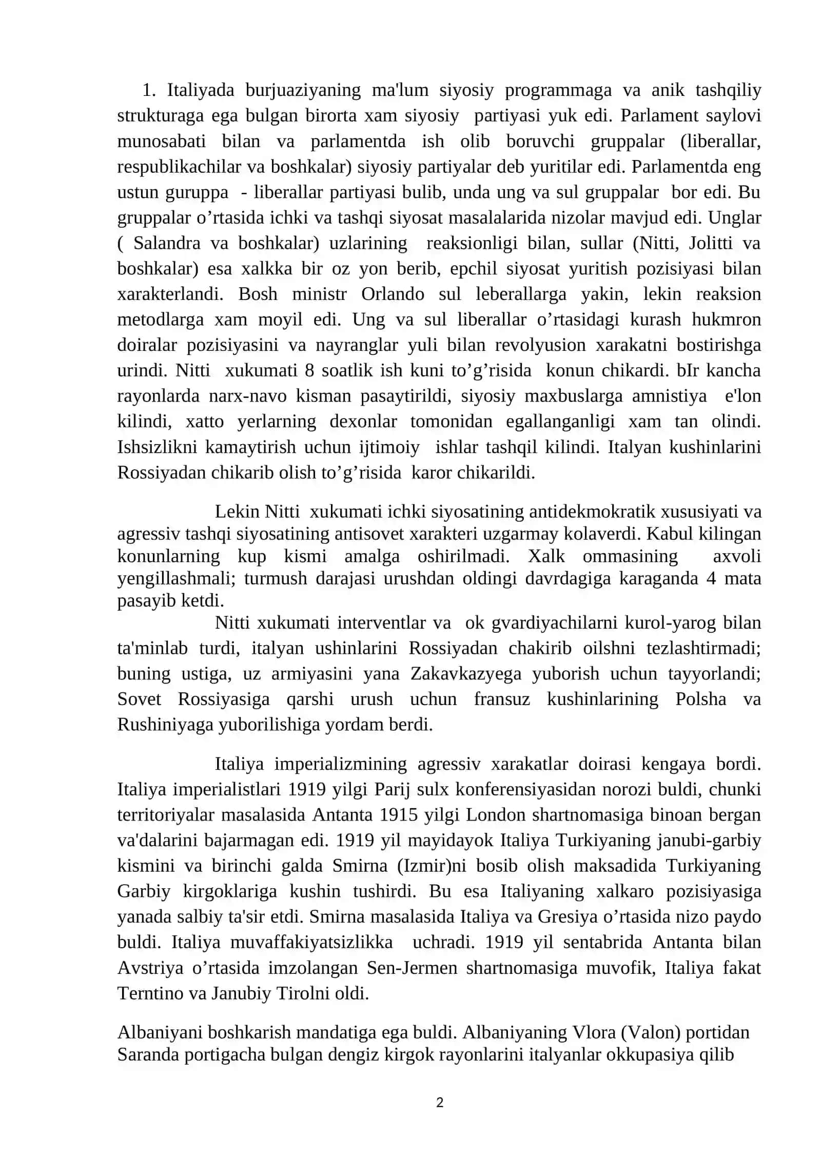 1918-1945 yillarda Italiya 2