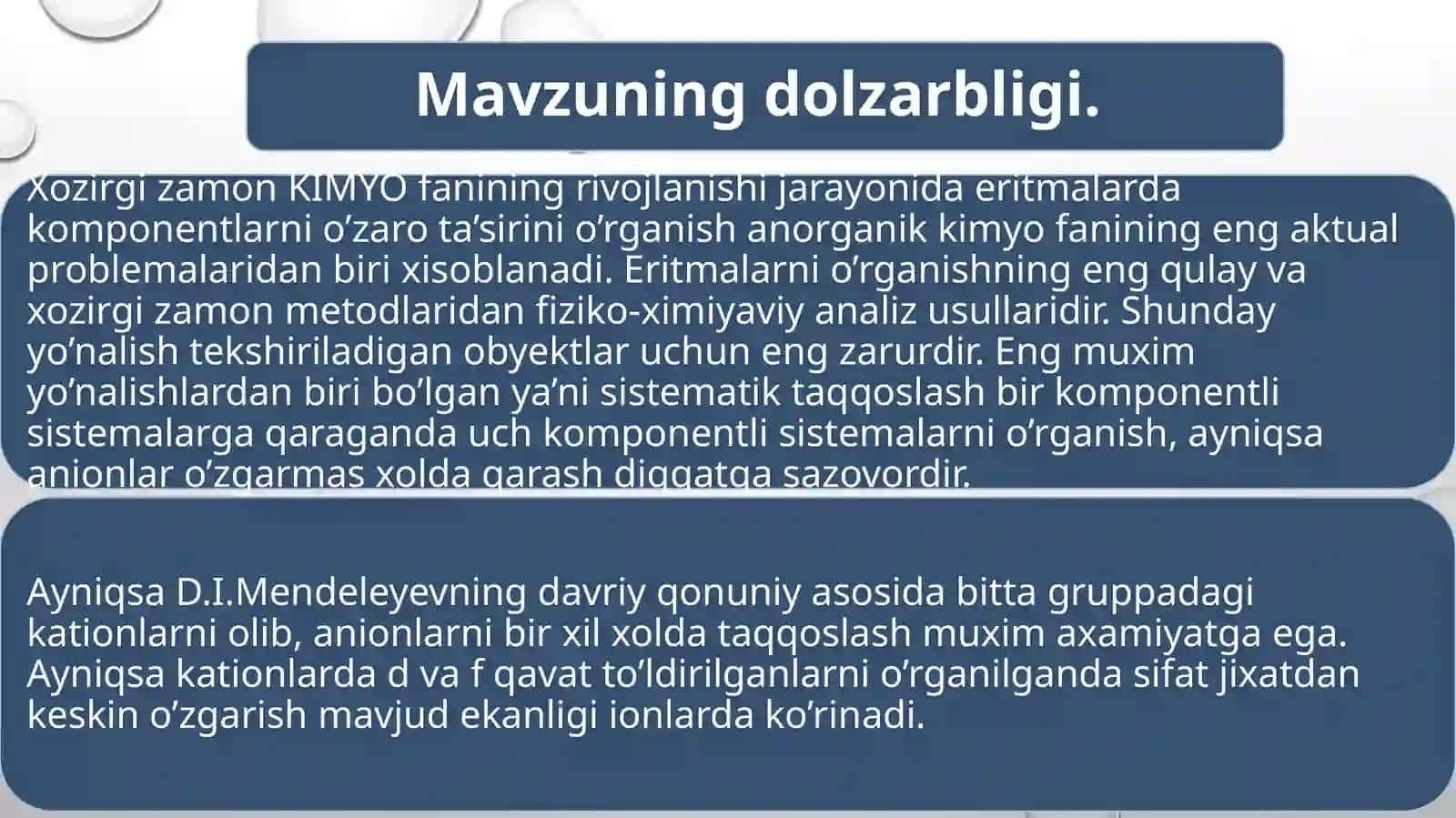 KADMIYNITRAT, NITRAT KISLOTA VA SUV SISTEMALARINI XAR XIL XARORATDAGI ERUVCHANLIGINI O’RGANISH 2