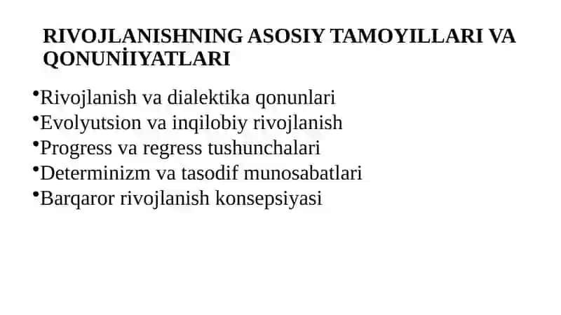 RIVOJLANISH FALSAFASI 2