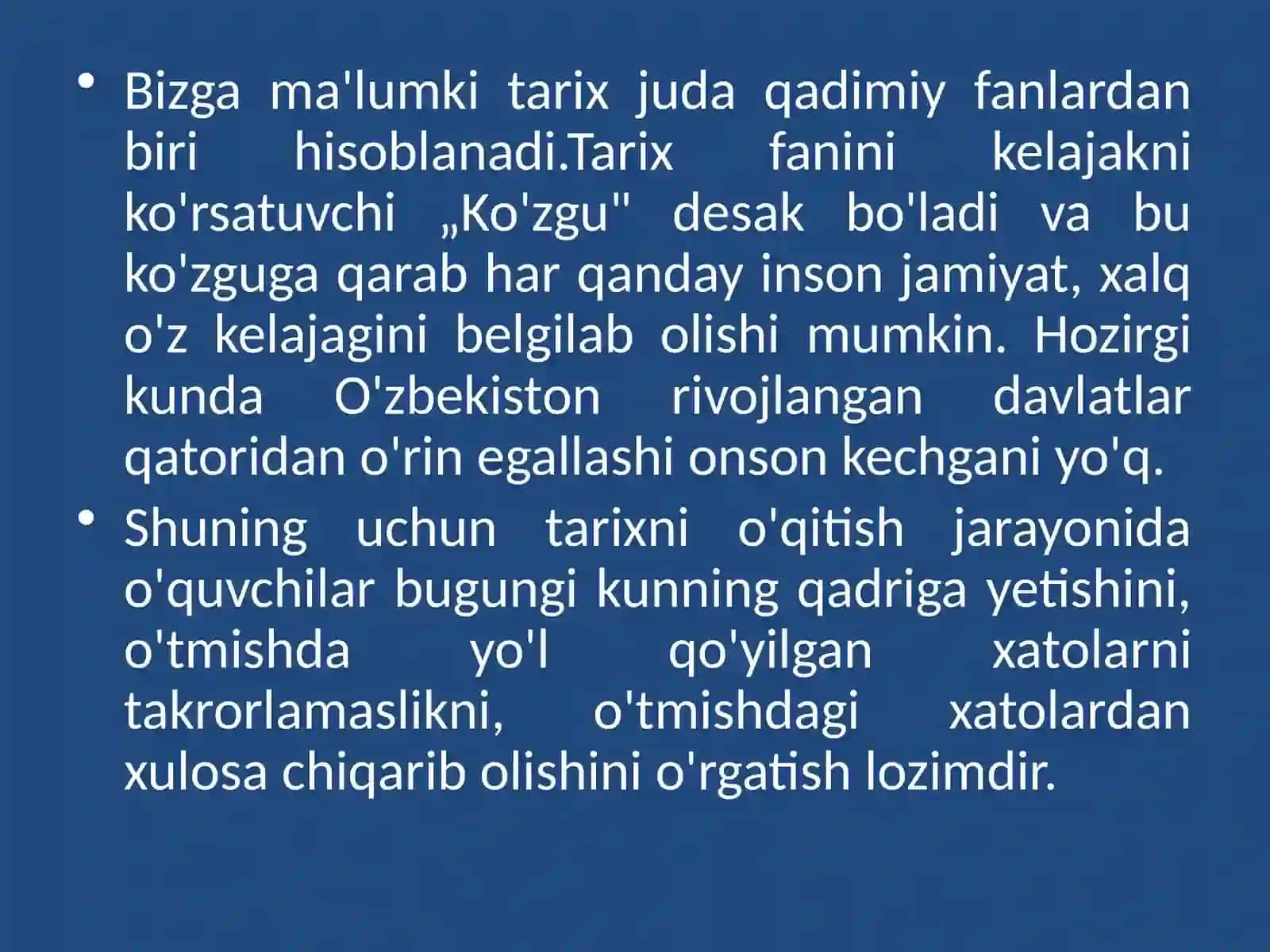 Tarixning amaliy usullari 2
