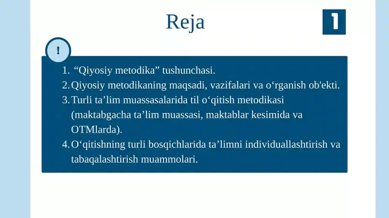 XORIJIY TILLARNI O‘QITISH METODIKALARI 2