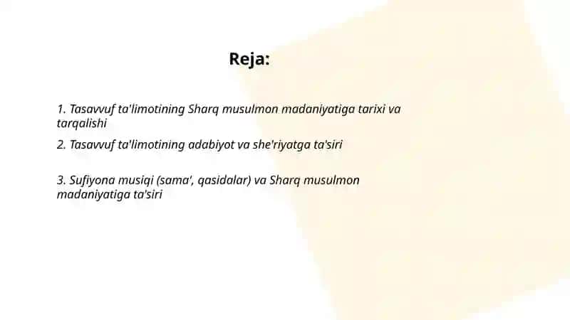 Tasavvuf ta’limotining Sharq musulmon madaniyatiga tasiri 2