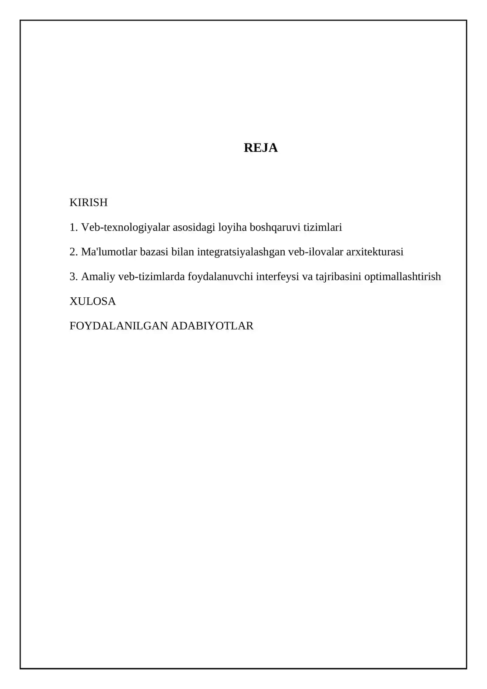Web dasturlashga asoslangan amaliy tizimlar 2