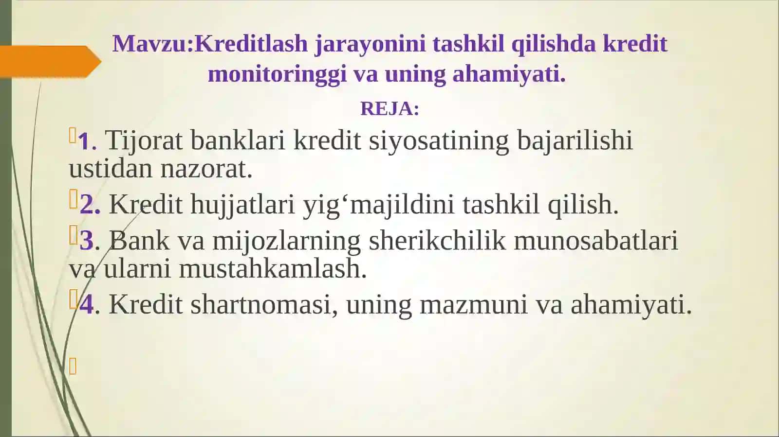 Kreditlash jarayonini tashkil qilishda kredit monitoringgi va uning ahamiyati 2