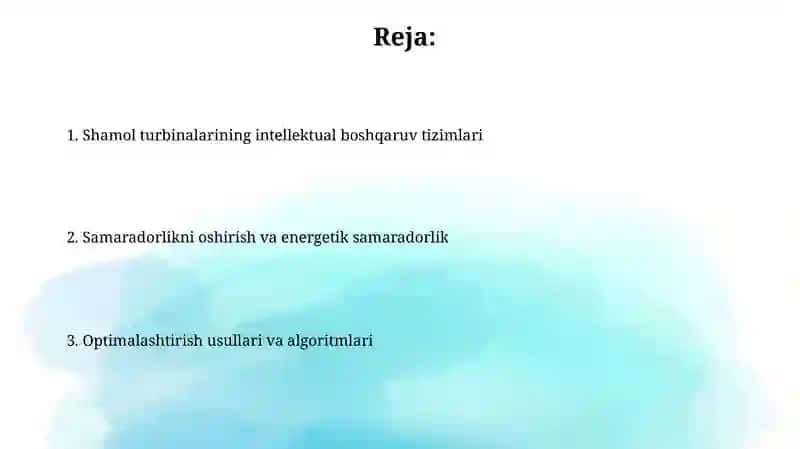 Shamol turbinalarining aqilli boshqaruv tizimlari va optimizatsiya 2