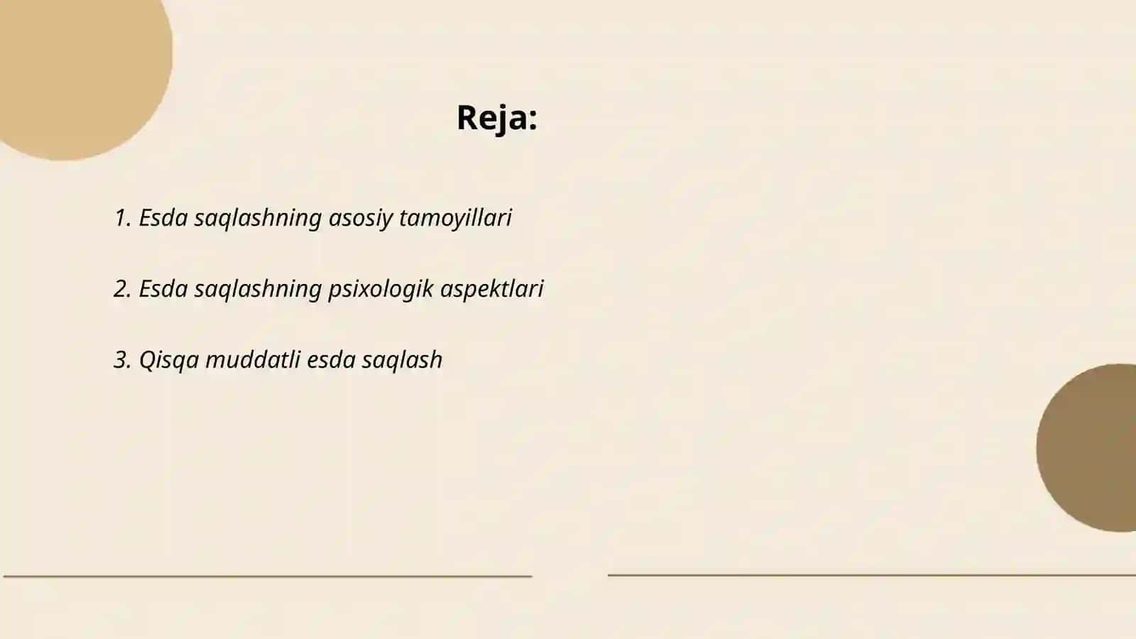 Esda saqlashning asosiy tamoyillari 2