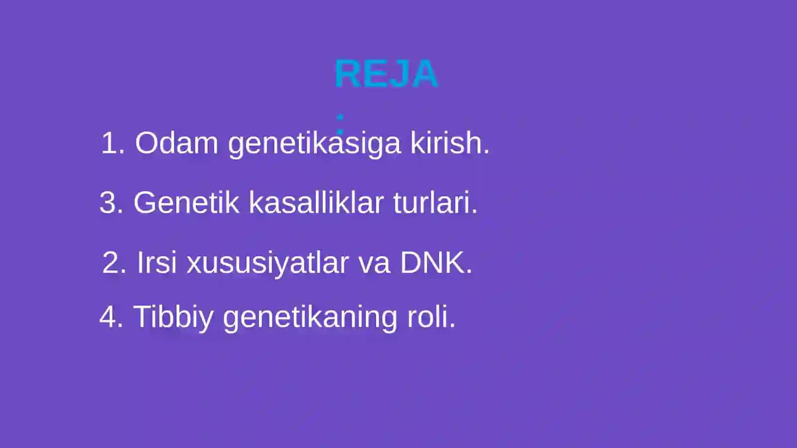 Odam genetikasi va tibbiy genetika 2