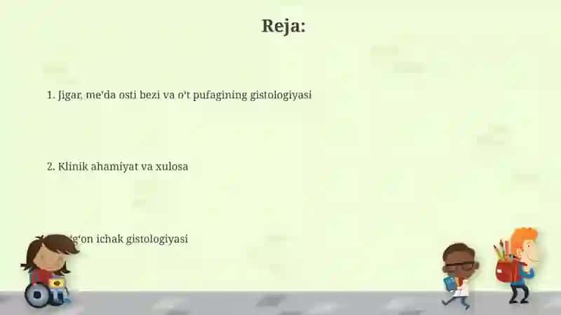 Yo'g'on ichak, jigar, meda osti va otqopigistalogiyasi 2
