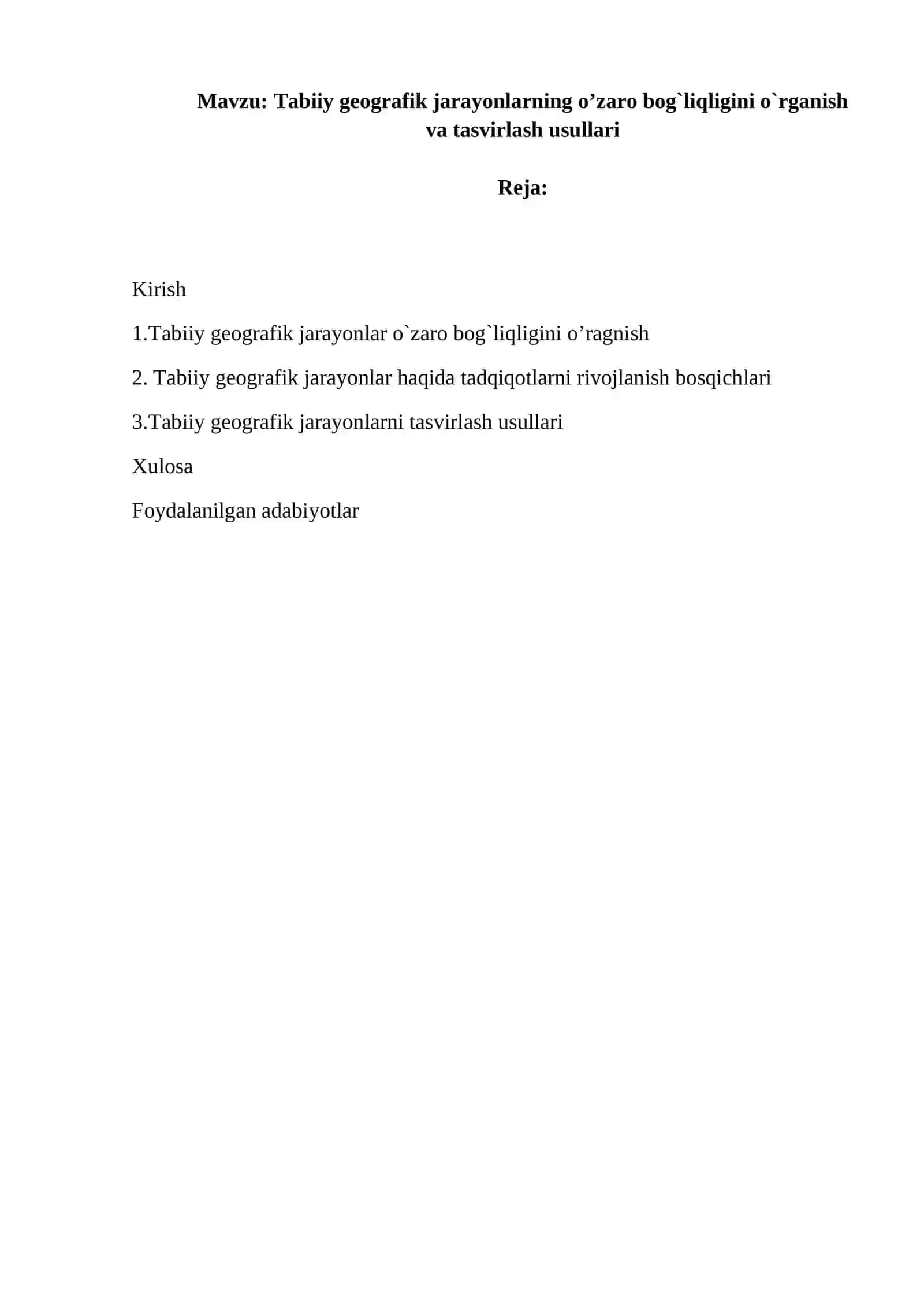 Tabiiy geografik jarayonlar 2