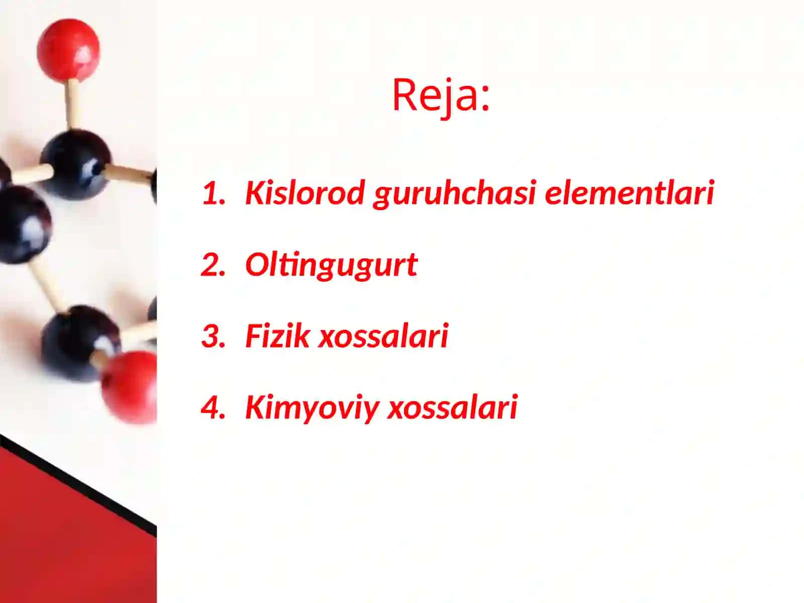 Kislorod guruhchasi elementlari 2