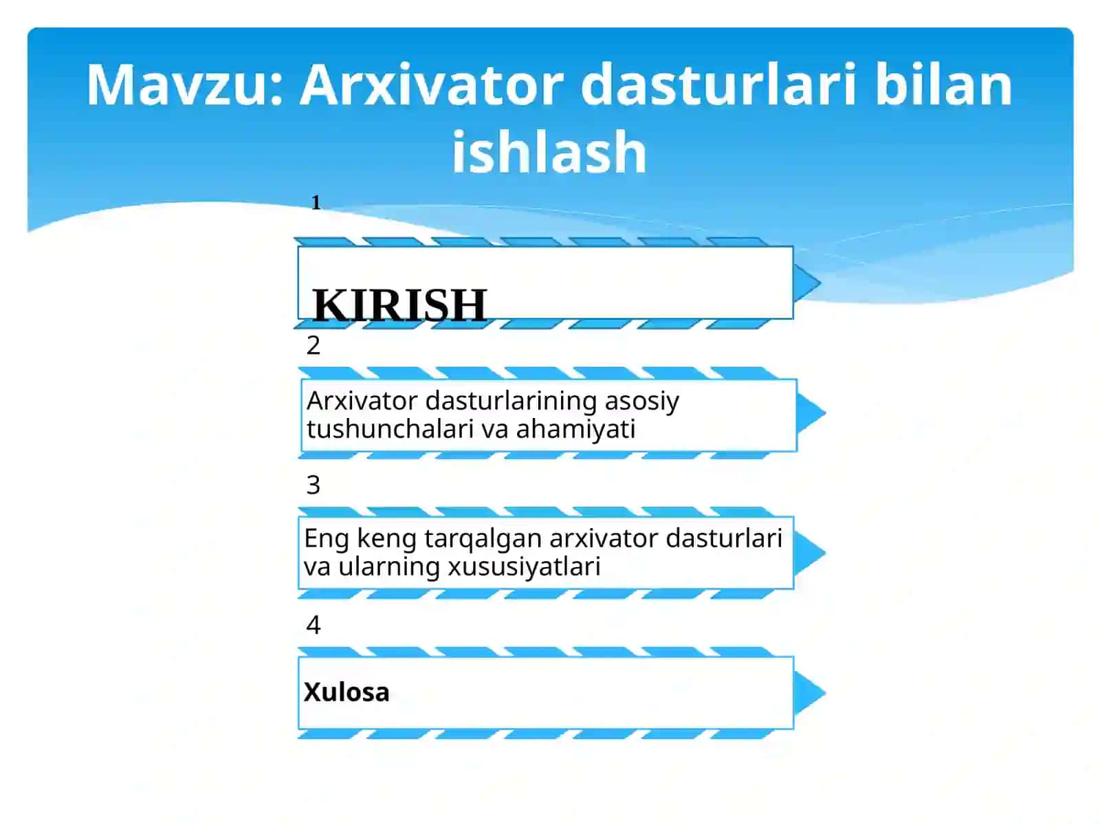 Arxivatordasturlaribilanishlash 2
