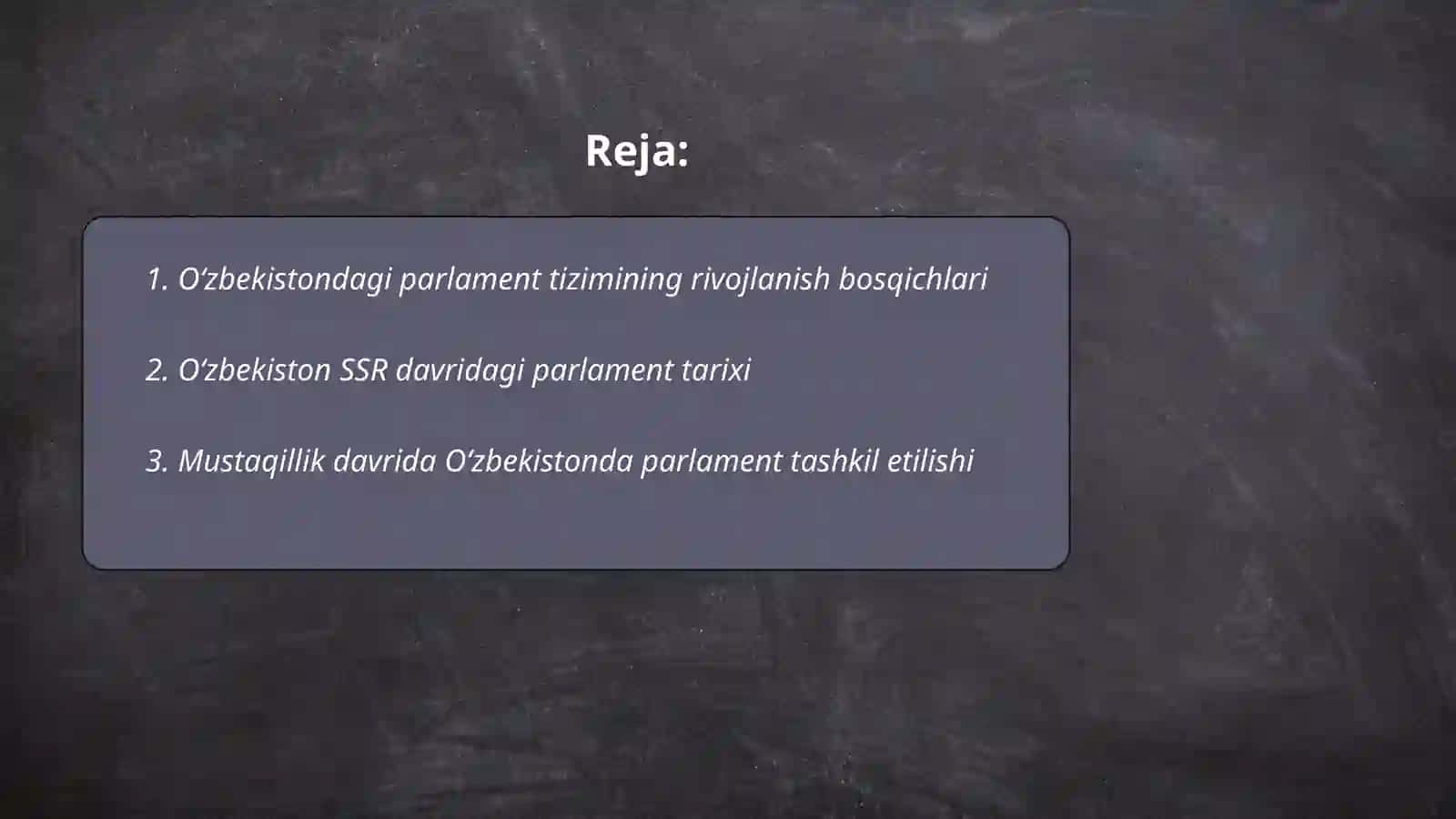 Oʻzbekistonda parlament tarixi 2