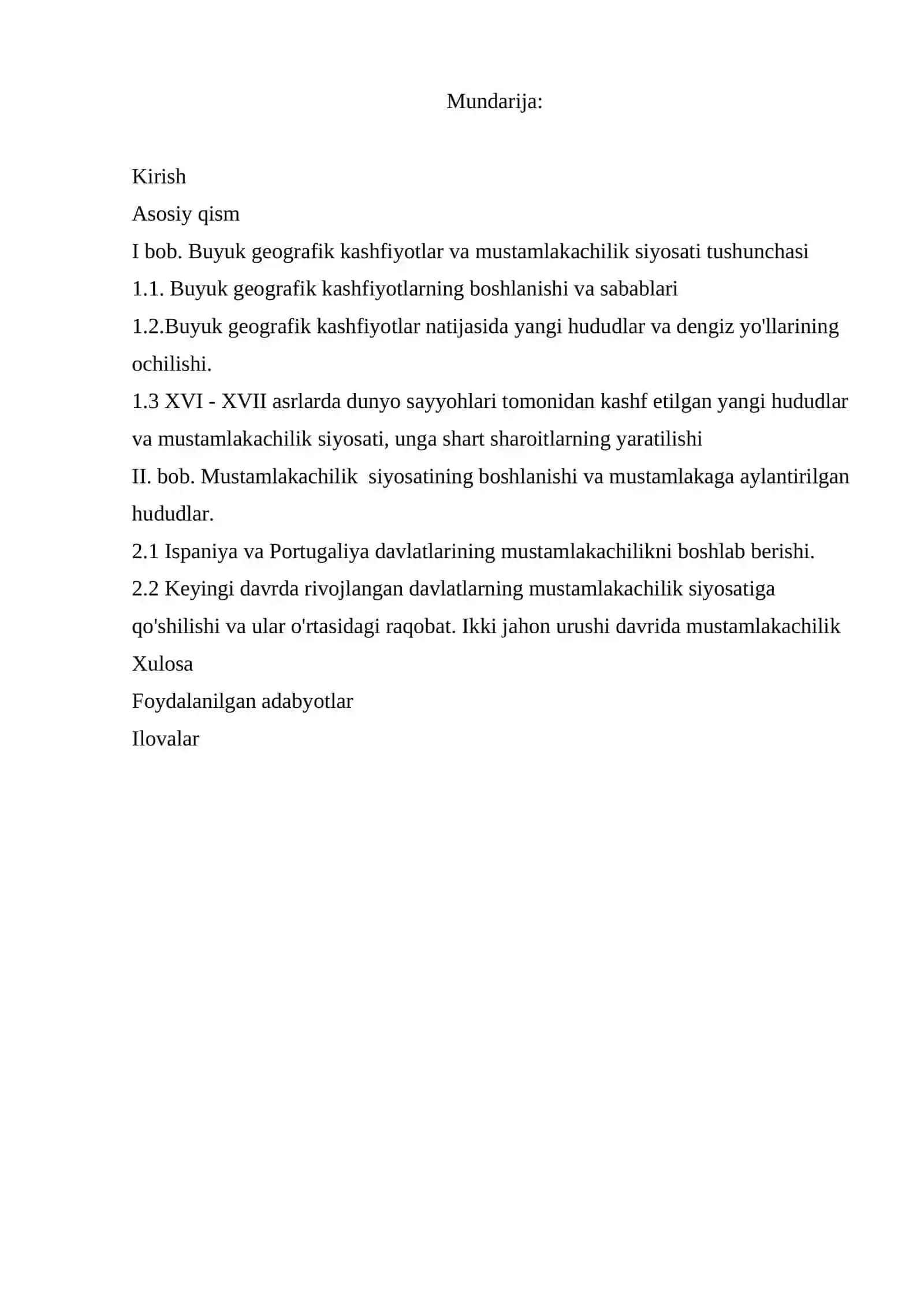 JAHON TARIXI KURS ISHI 2