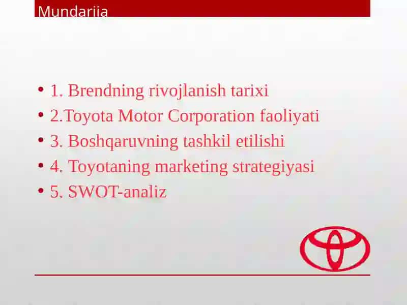 Toyota Motor Corporation 2