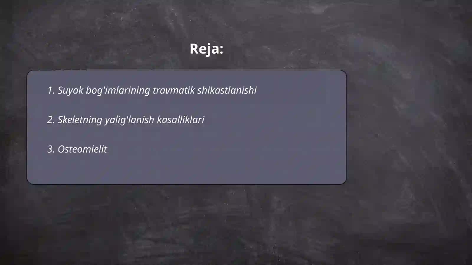 Suyak va bog'imlar kasaliklari 2