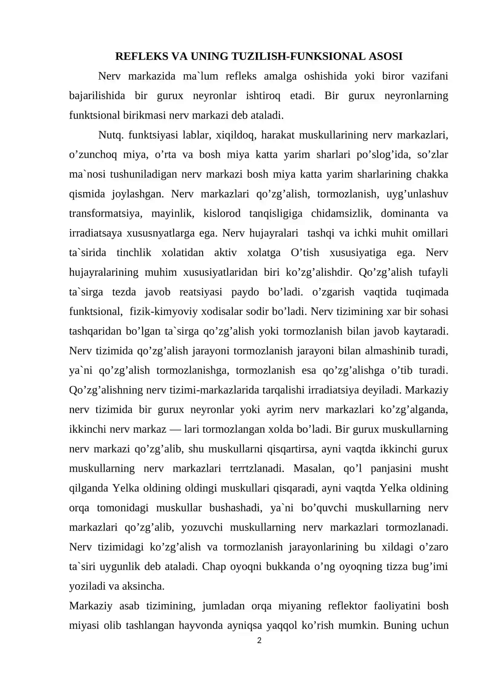 Refleks va uning turlari 2