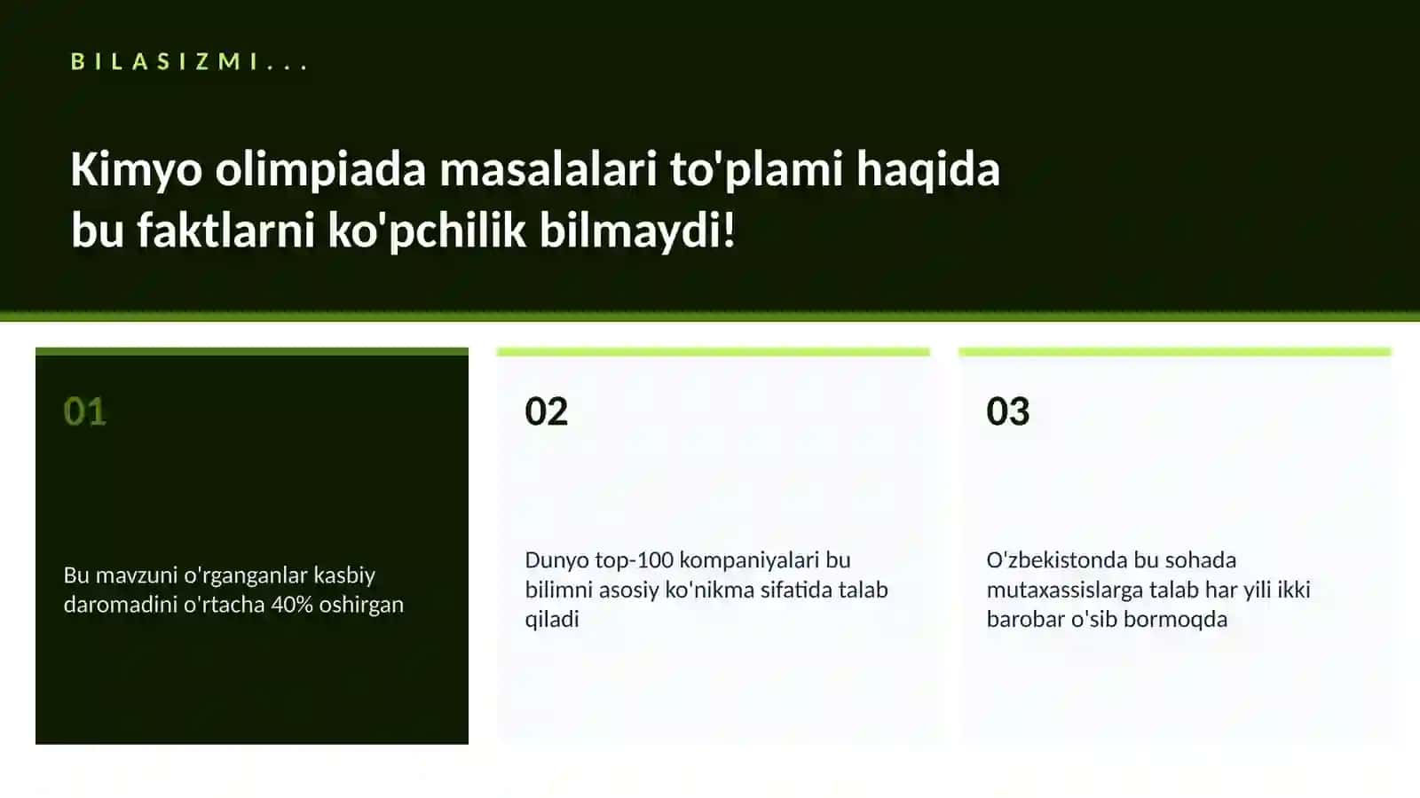 Kimyo olimpiada masalalari to'plami 2