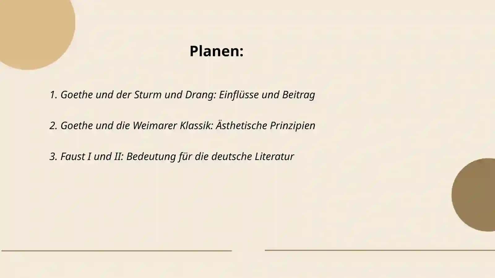 Der Beitrag von Johann Wolfgang von Goethe zur deutschen Literatur 2