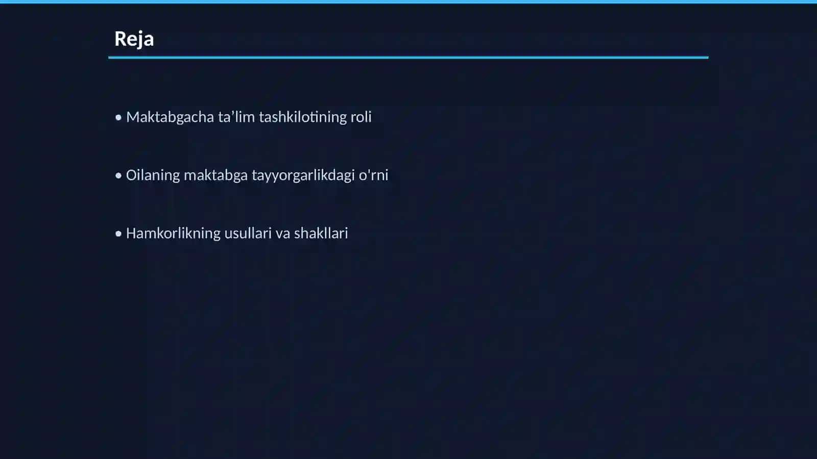 Bolalarni maktabga tayyorlashda maktabgacha taʼlim tashkiloti va oila hamkorligi 2