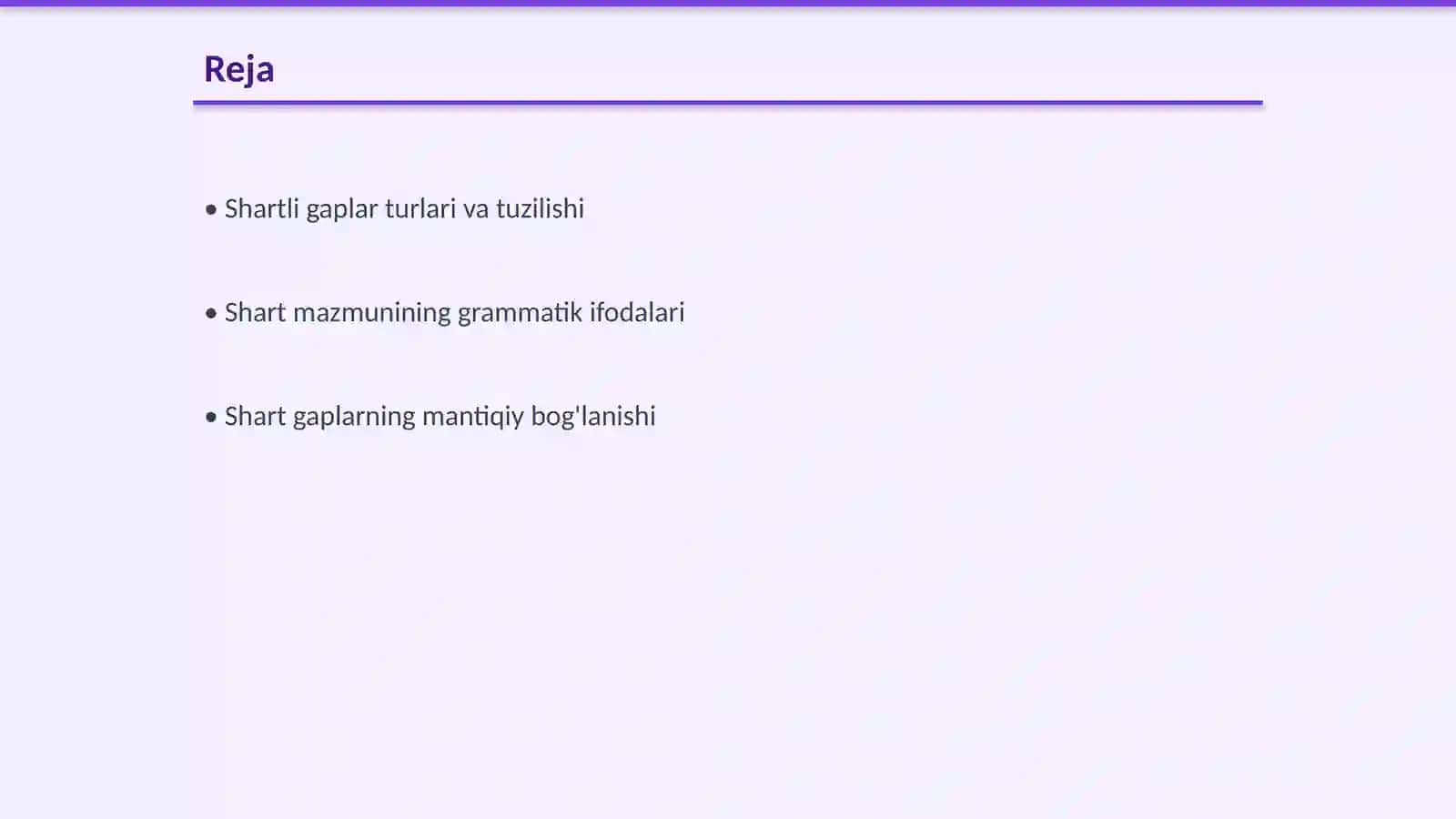 Shartli gaplar turlari va tuzilishi 2