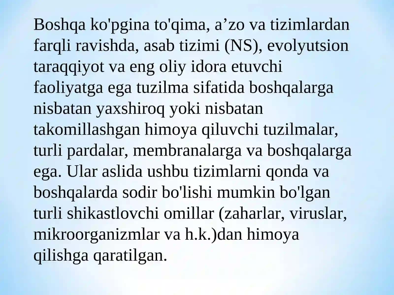 Asab tizimi (NS) 2