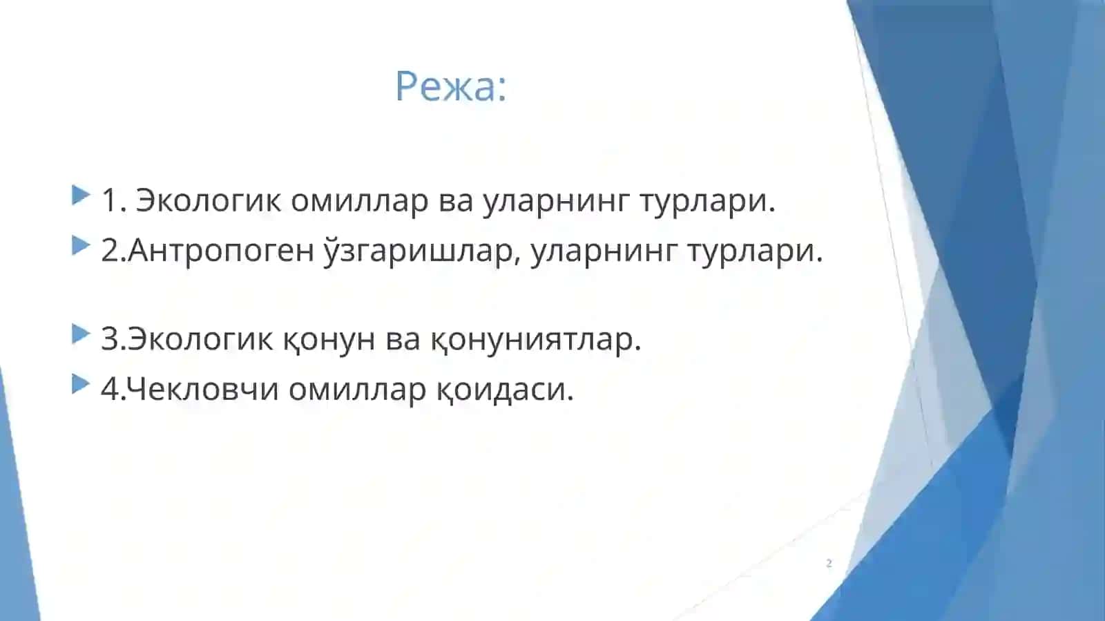 Ekologiya hayot muhiti 2