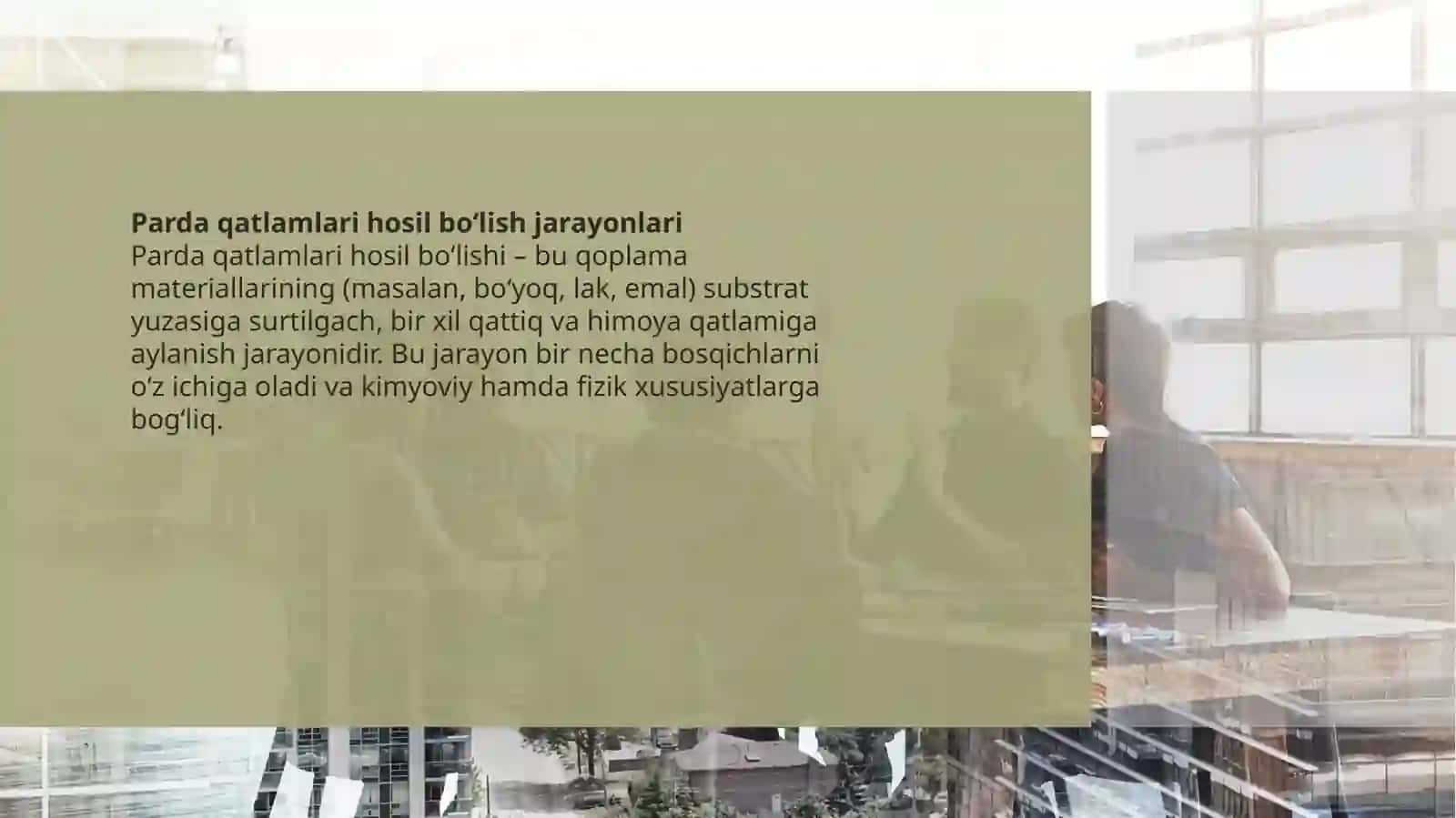 Pardaqatlamalari hosil bo'lish jarayonlari 2