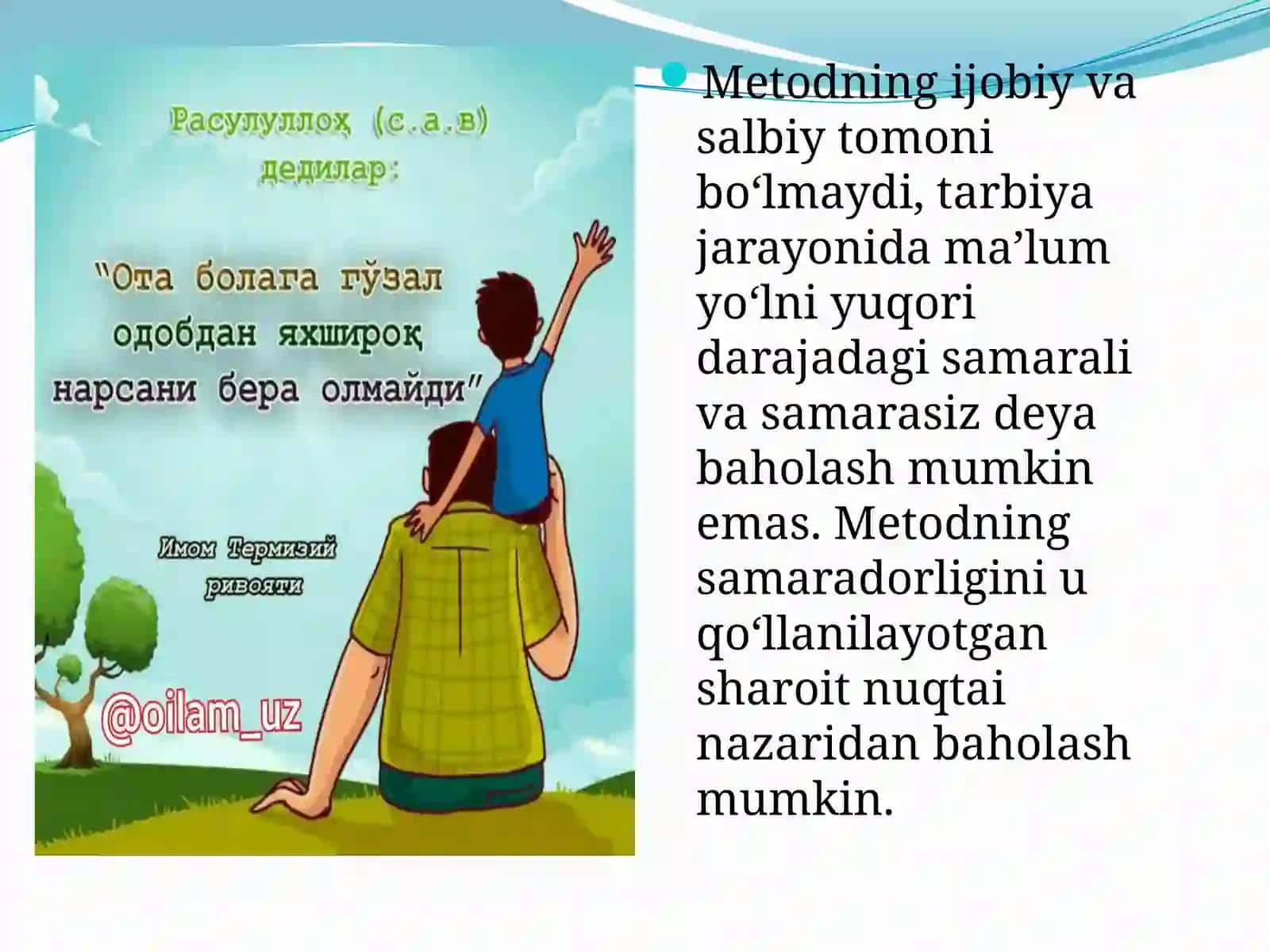 Oilada tarbiya asoslari 2