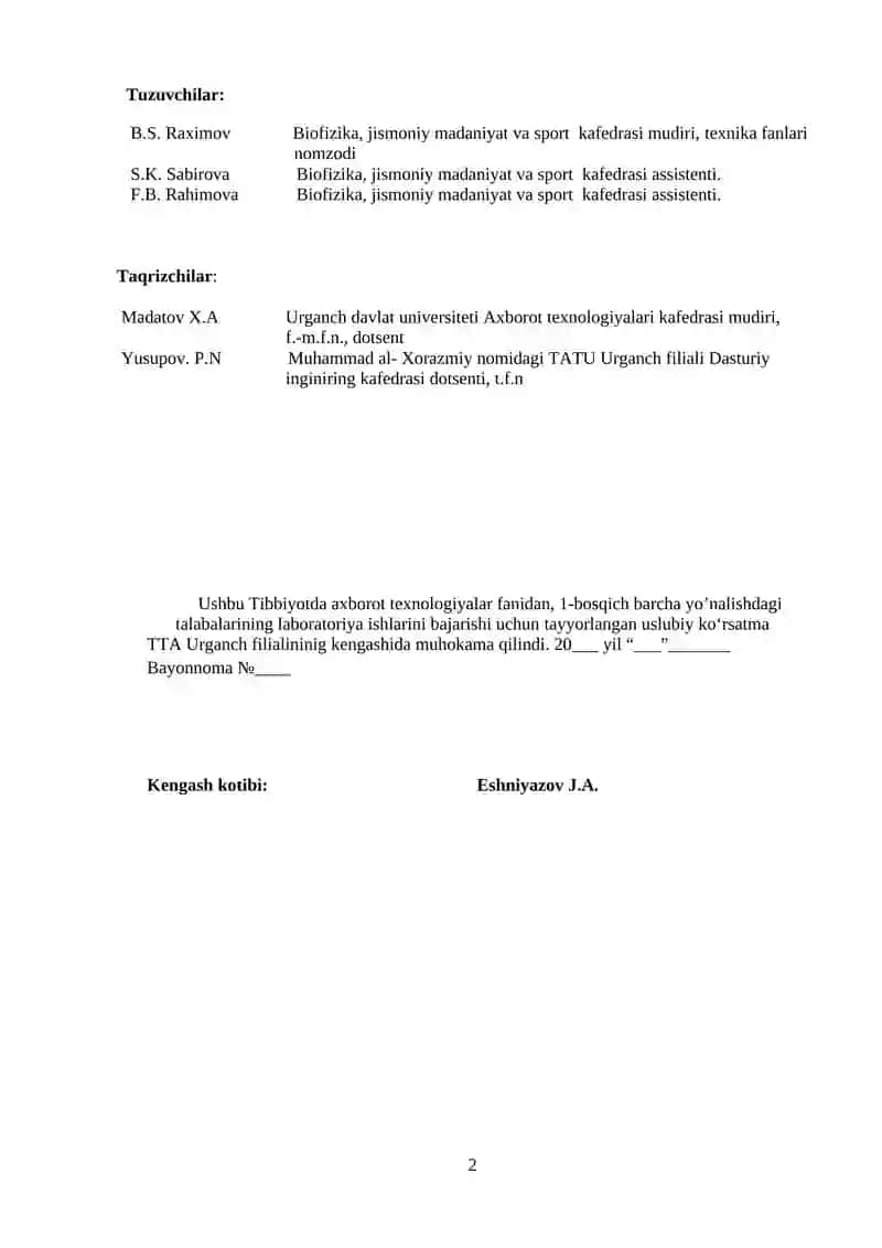 MICROSOFT EXCEL DASTURIDA O‘RTACHA QIYMAT, DISPERSIYA, ISHONCHLILIK INTERVALI XISOBLASH, T-STYUDENT (F-FISHER) KRITERIYSI, ISHONCHLILIK DARAJASI VA R-KORRELYATSIYA KOEFFITSIENTINI ANIQLASH VA BAHOLASH 2
