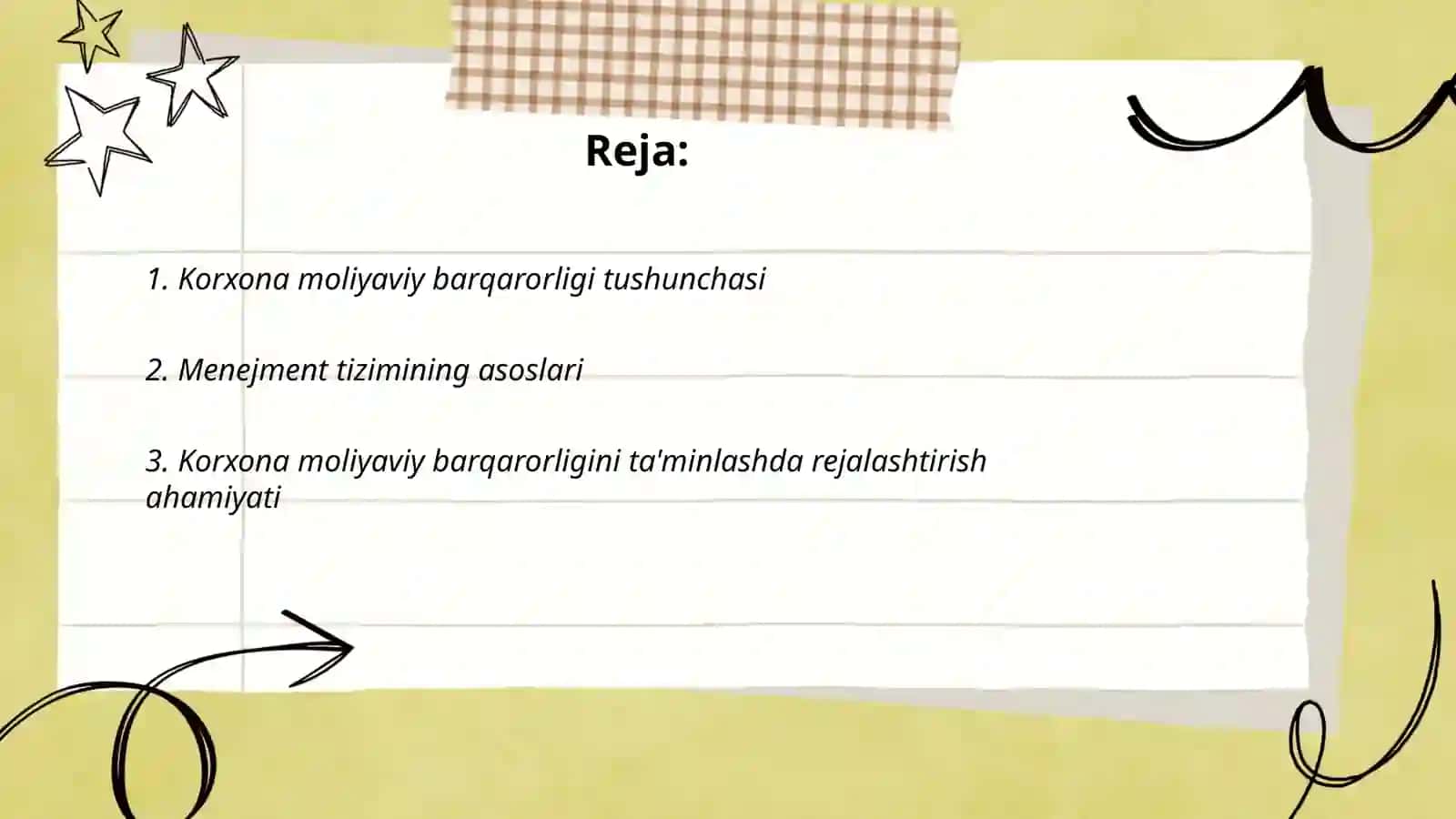Korxona moliyaviy barqarorligino taminlashda menejment tizimining axamyati 2