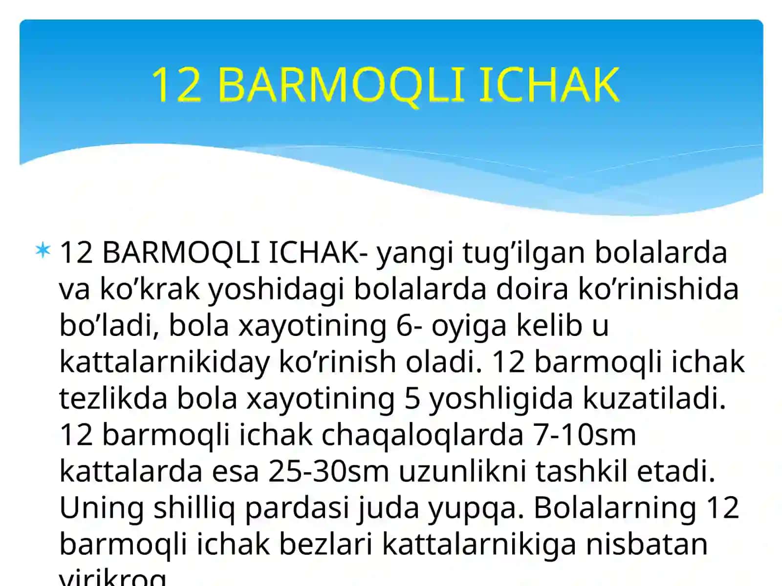 12 Barmoqli Ichak 2