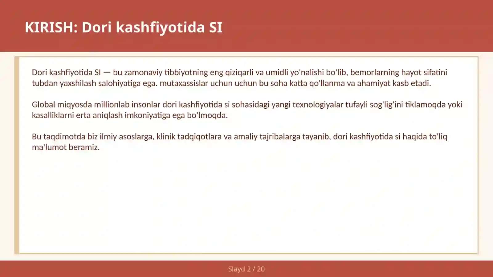 Dori kashfiyotida SI 2