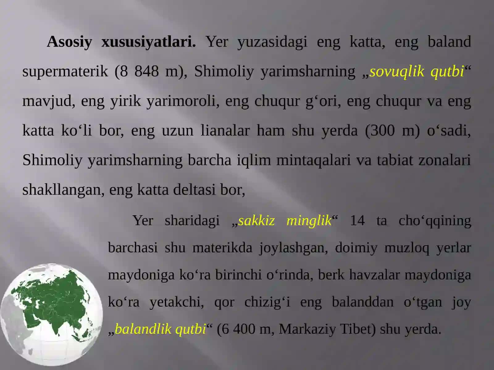 Yevrosiyoning geografik o‘rni, o‘rganilish tarixi. 7-sinf geografiya fanidan dars ishlanma. 2