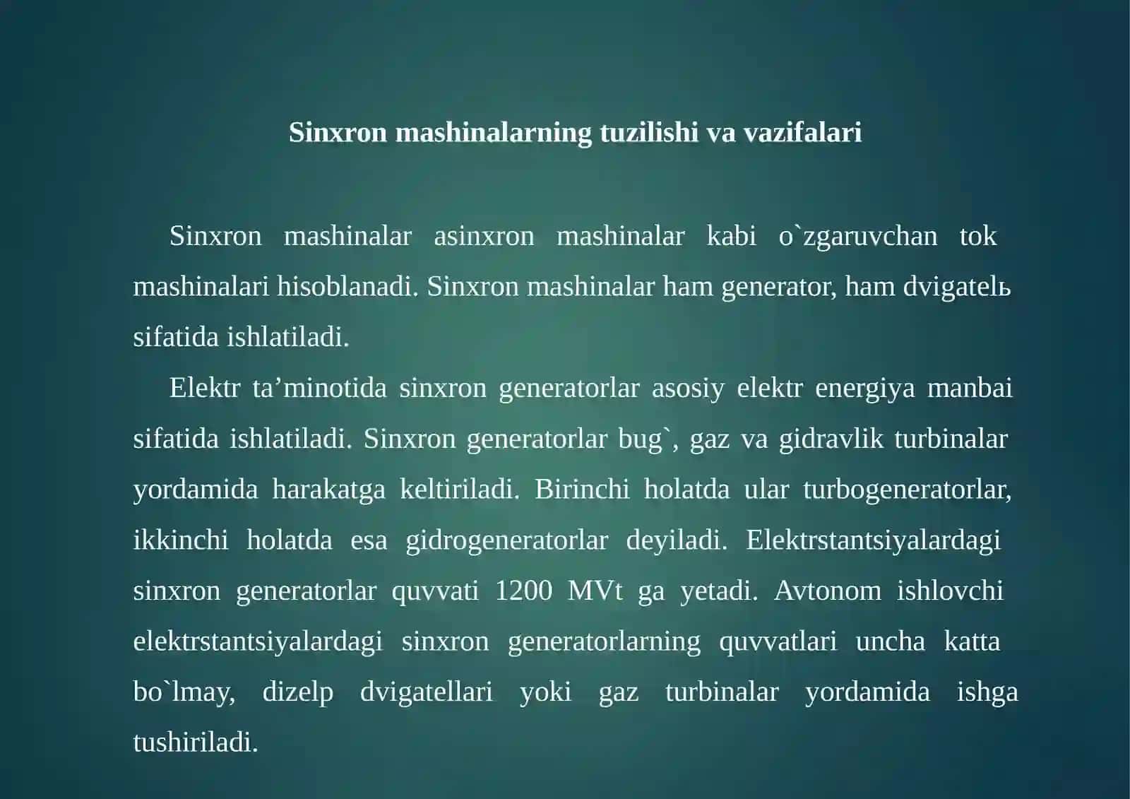 Sinxronelektryuritmalar 2