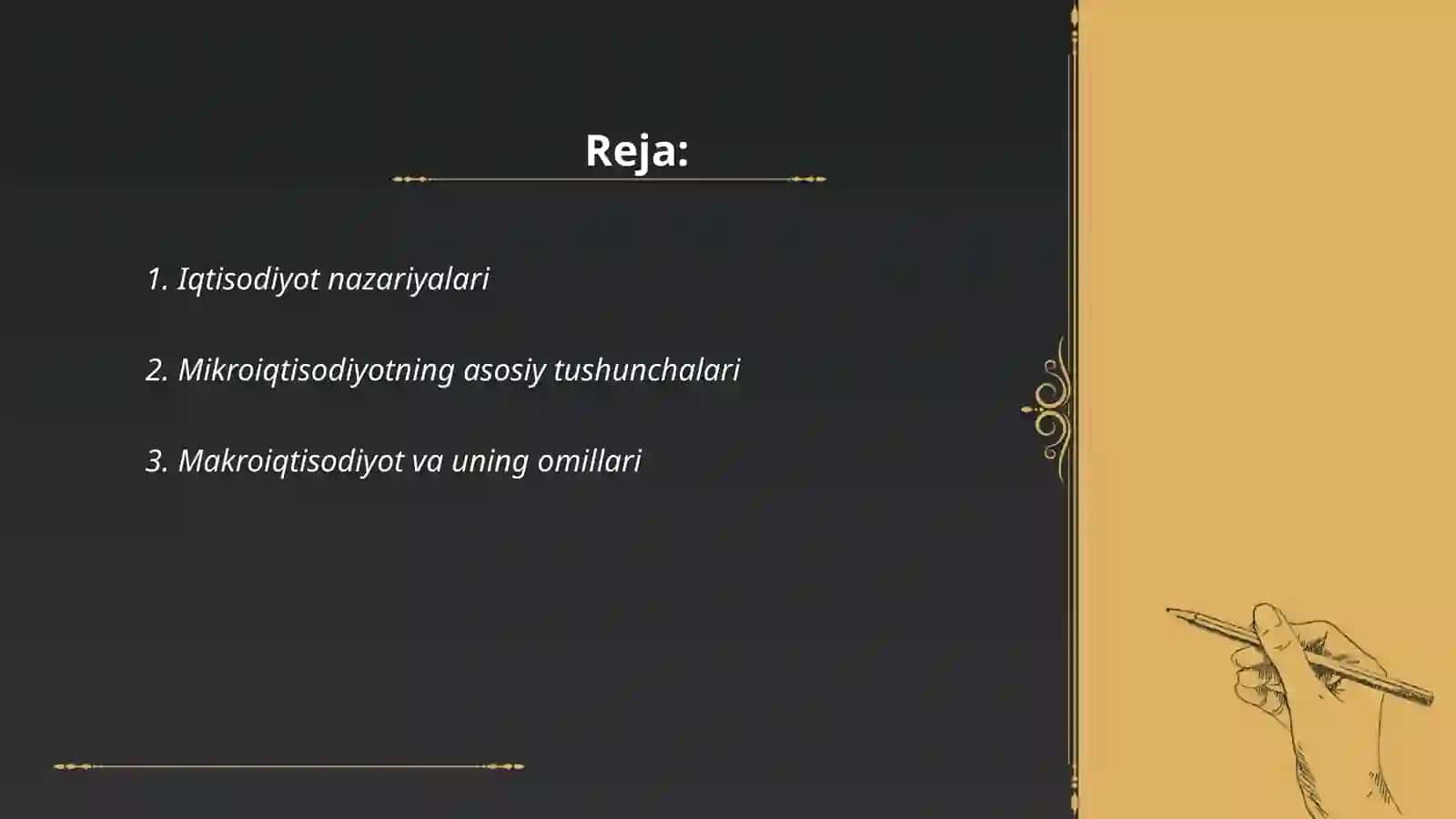 Iqtisodiyot nazariyalari 2
