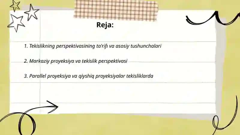 Tekislikning perspektivasi 2