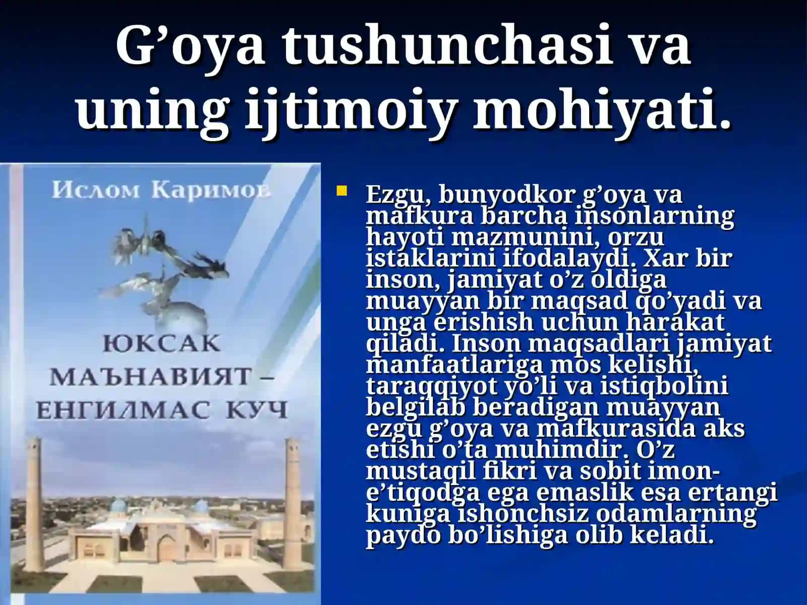G'oya tushunchasi va uning ijtimoiy mohiyati 2
