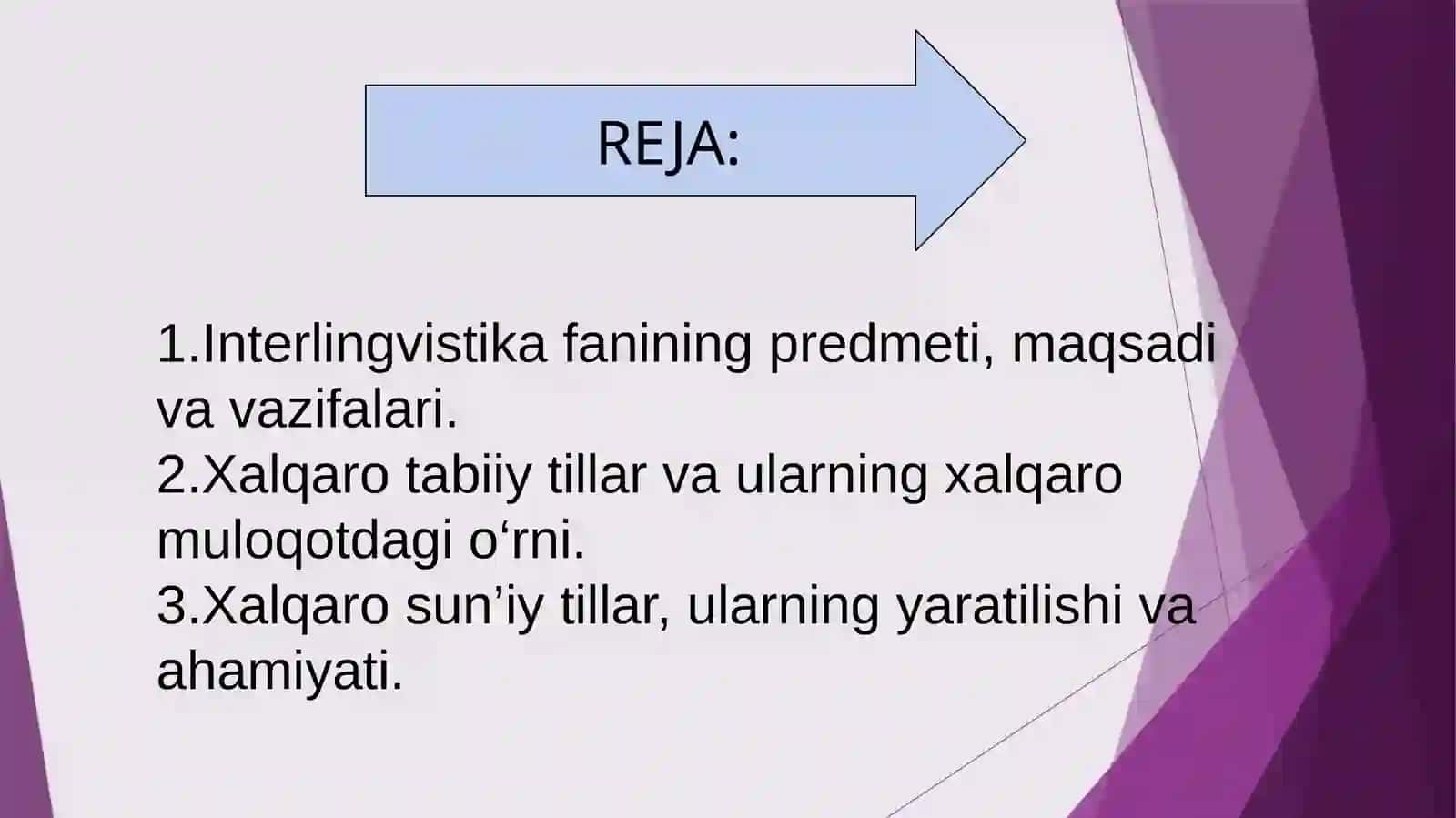 Interlingvistika. Xalqaro tabiiy va xalqaro sun’iy tillar 2
