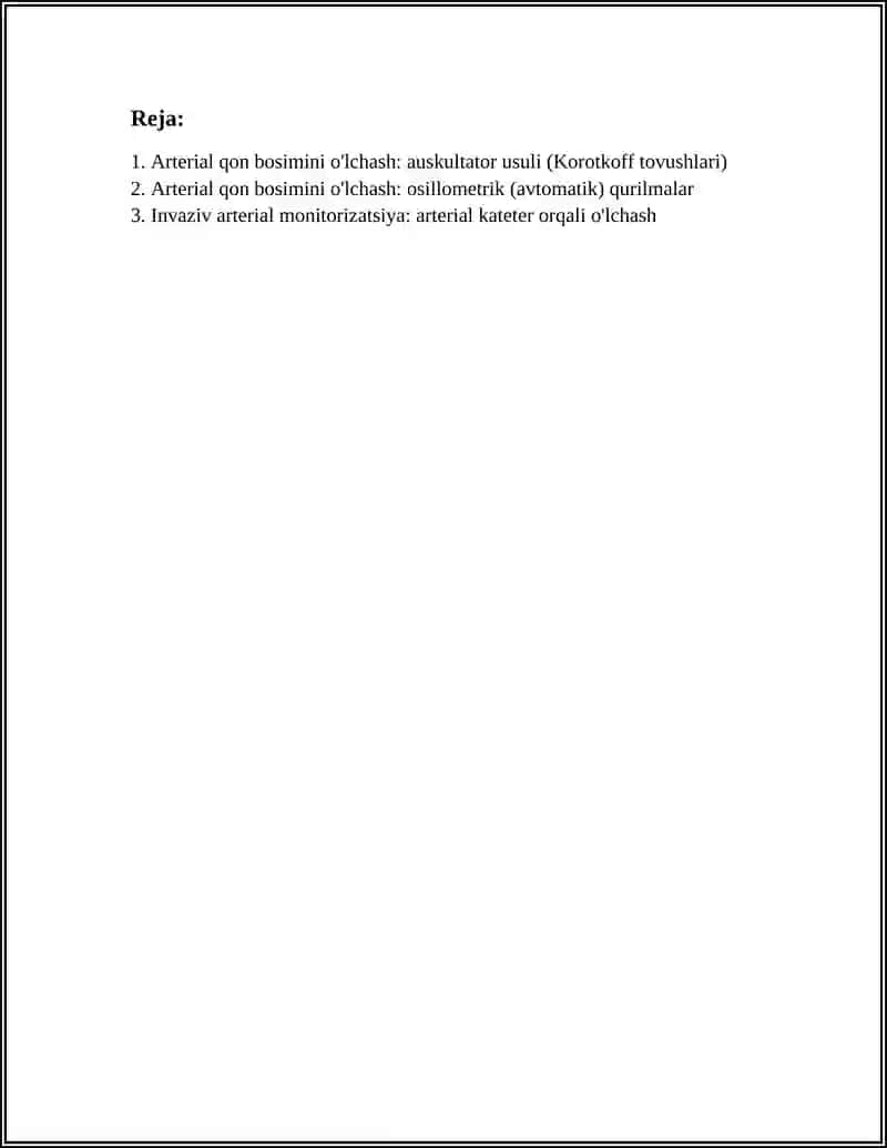 ARTERIAL QON BOSIMNI VA PERIFERIK PULSNI TEKSHIRISH USULLARI 2